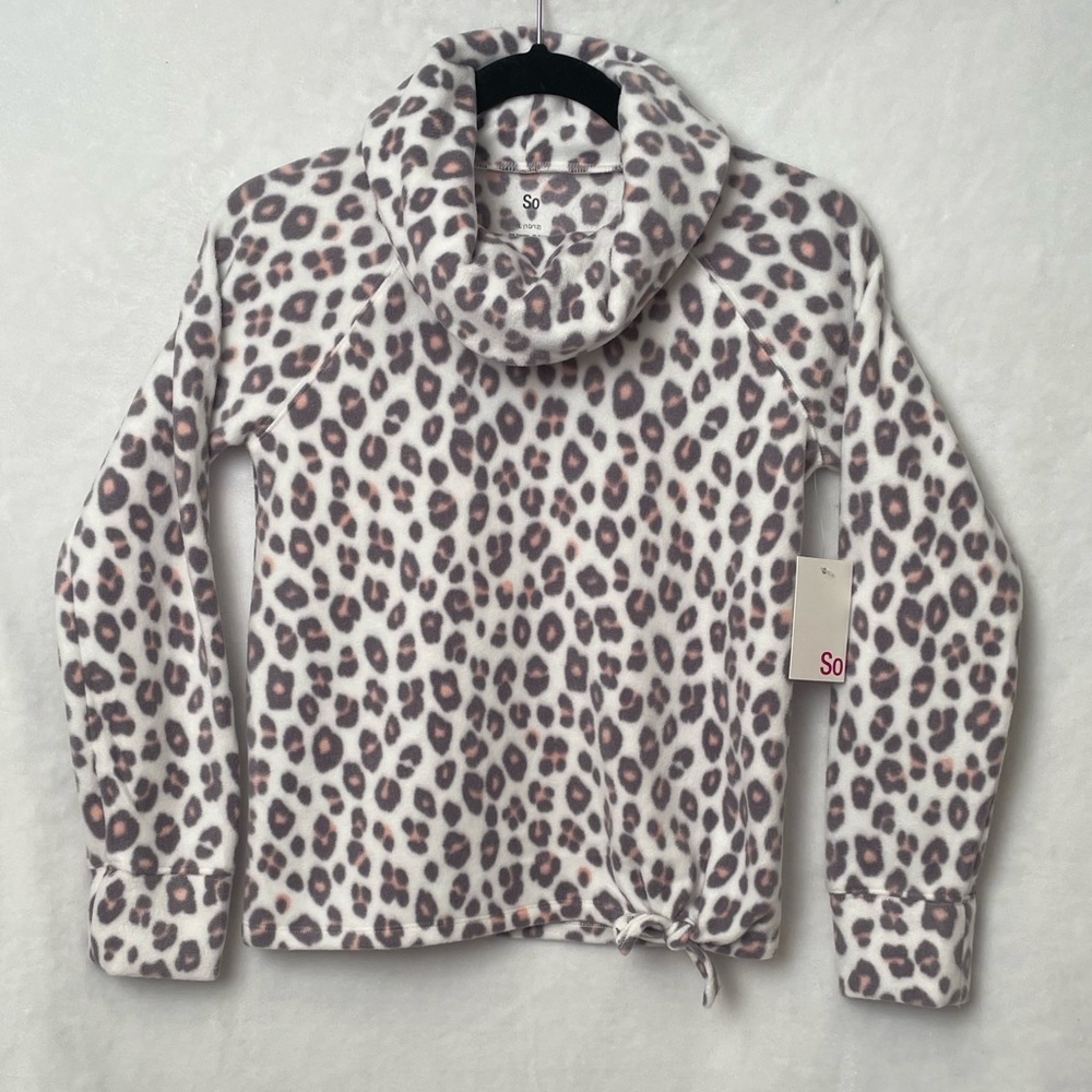 SO Micro Fleece Leopard Print Top